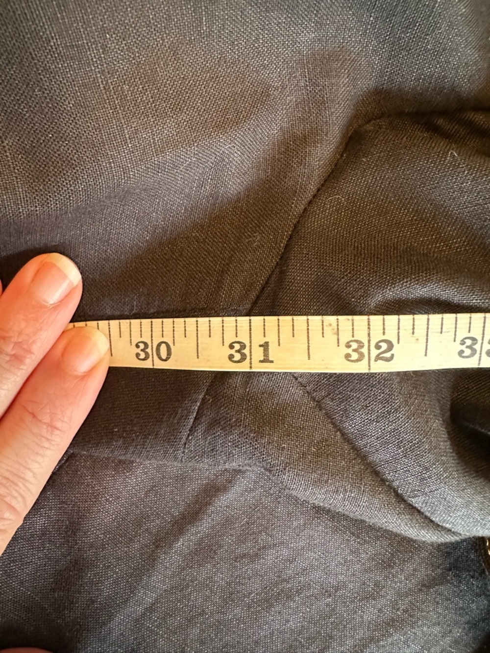 Larry Levine | VTG Linen Blend Wide Leg Belted Pants Black, Size 12 - Picture 10 of 10